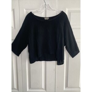 Tendencies Womens One Size Black Linen Cotton Oversized Top Lagom Clean Girl